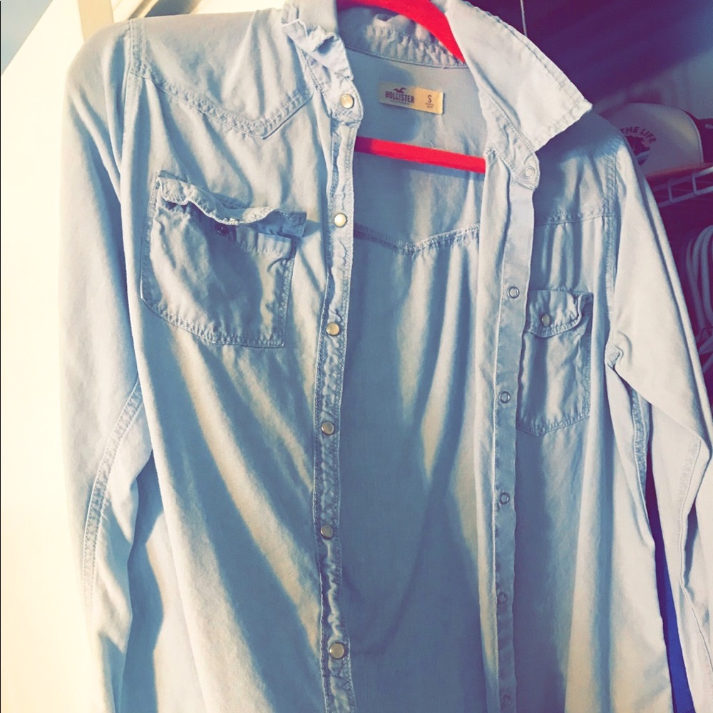 Hollester Light Blue Button up